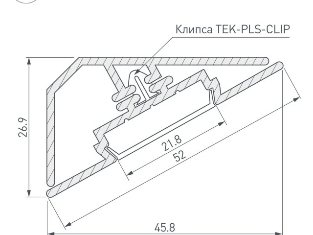 Профиль KLUS-LOCK-FM-BASE-2000 ANOD (Arlight, Алюминий) фото:10