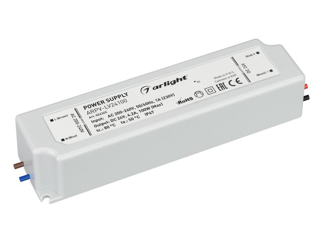 Блок питания ARPV-LV24100 (24V, 4.2A, 100W) (Arlight, IP67 Пластик, 2 года) фото:7