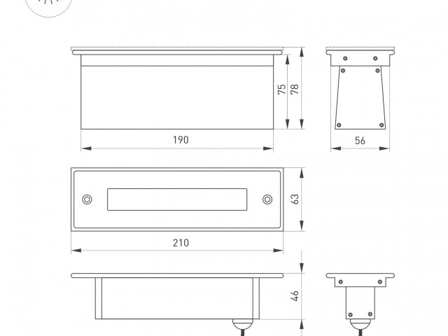Светильник LTD-LINE-TILT-S210-8W Day4000 (SL, 120 deg, 230V) (Arlight, IP67 Металл, 3 года) фото:8