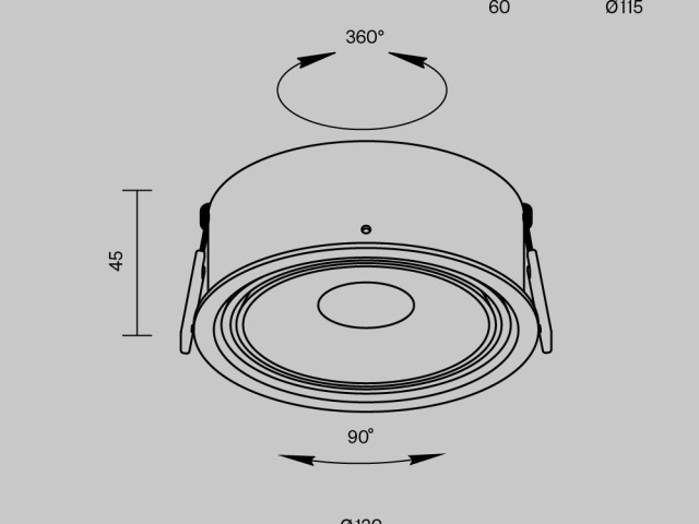 Встраиваемый светильник Technical DL060-9W3-4-6K-W фото:4