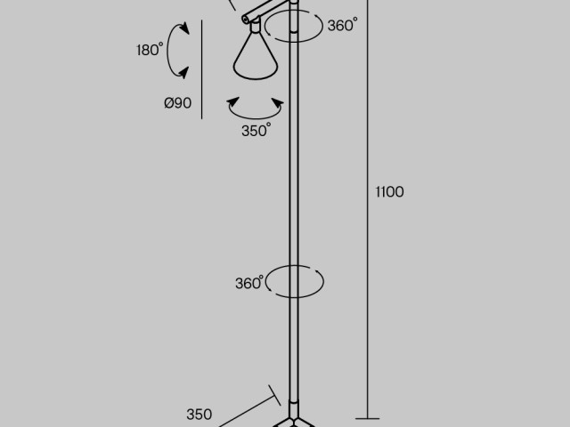 Напольный светильник (торшер) Maytoni MOD489FL-L20B3K фото:3