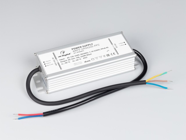 Блок питания ARPV-UH24240-PFC (24V, 10.0A, 240W) (Arlight, IP67 Металл, 7 лет) фото:2