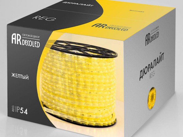 Дюралайт ARD-REG-STD Yellow (220V, 36 LED/m, 100m) (Ardecoled, Закрытый) фото:1