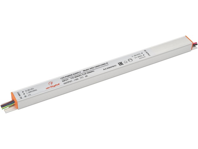 Блок питания ARV-12024-LONG-D (12V, 2A, 24W) (Arlight, IP20 Металл, 2 года) фото:4