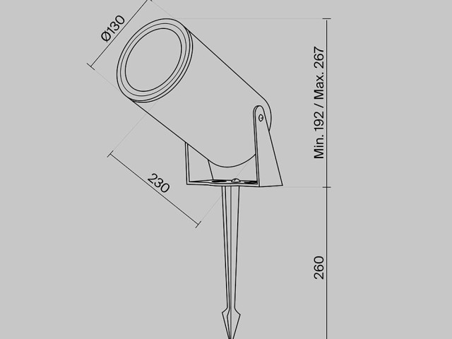 Ландшафтный светильник Outdoor O050FL-L30W3K фото:7
