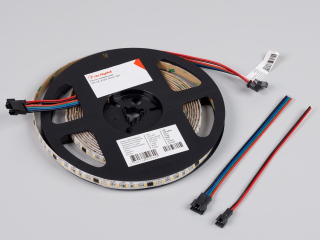 Лента герметичная SPI-SE-A120-10mm 24V White6000-PX6-BPT (11 W/m, IP65, 2835, 5m) (Arlight, бегущий огонь) фото:2
