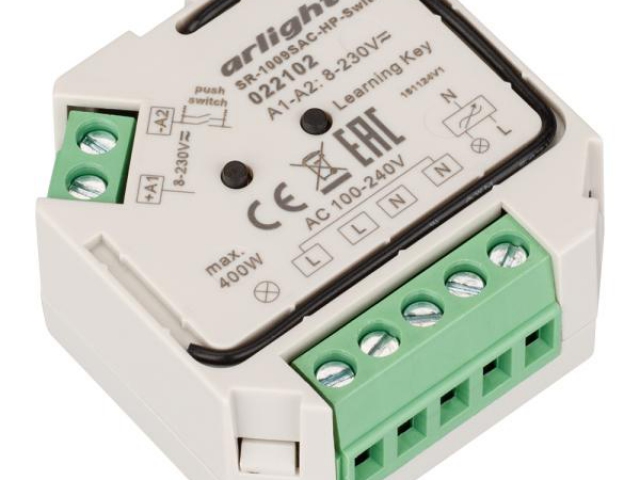 Контроллер-выключатель SR-1009SAC-HP-Switch (230V, 1.66A) (Arlight, IP20 Пластик, 3 года) фото:3