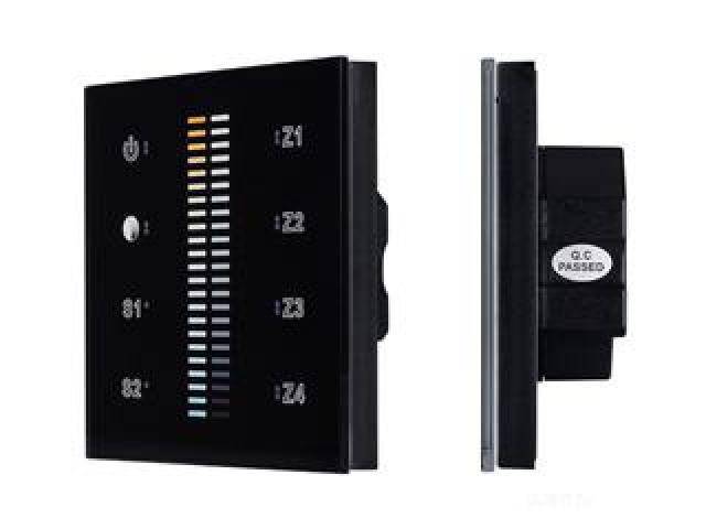 Панель Sens SR-2830B-AC-RF-IN Black (220V,MIX+DIM,4зоны) (Arlight, IP20 Пластик, 3 года) фото:4