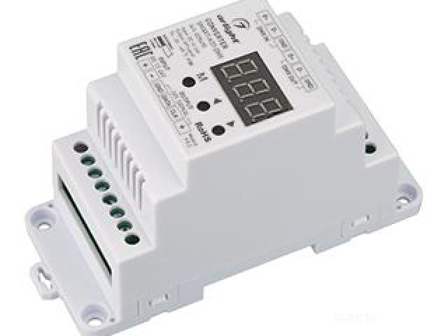 Конвертер SMART-K37-DMX (12-24V, SPI, DIN, 2.4G) (Arlight, Металл) фото:1