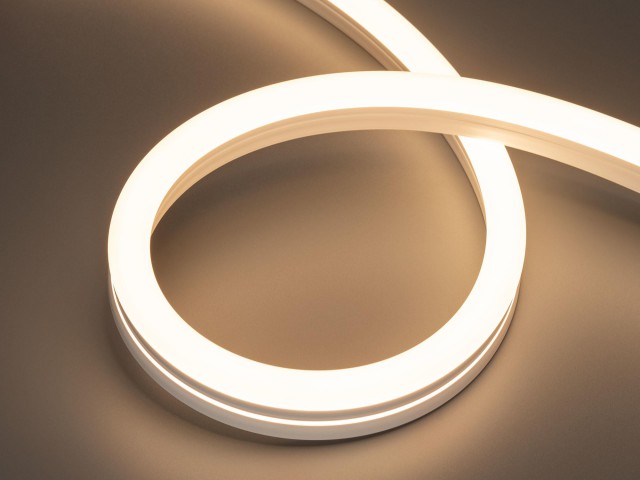 Лента герметичная MOONLIGHT-SIDE-A140-12x24mm 24V Warm3000 (9.6 W/m, IP68, 5m, wire x2) (Arlight, Вывод прямой, 3 года) фото:1