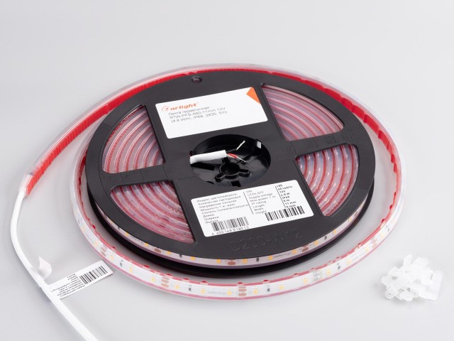 Лента герметичная RTW-PFS-A60-11mm 12V White6000 (4.8 W/m, IP68, 2835, 5m) (Arlight, -) фото:8