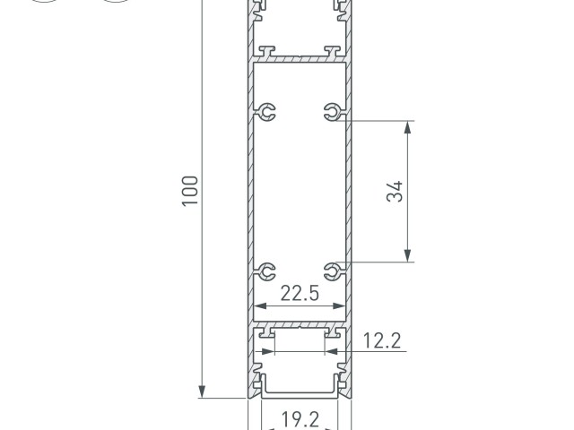 Профиль SL-LINE-25100-DUAL-2500 BLACK (Arlight, Алюминий) фото:20