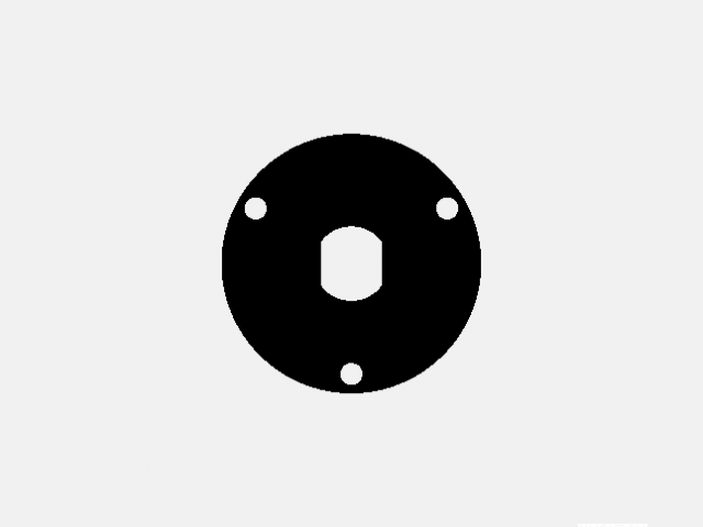 Tube D40 v2 – endcup (steel 1,5mm - hole10x8 - RAL9005) фото:1