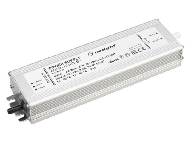 Блок питания ARPV-12100-B1 (12V, 8,3A, 100W) (Arlight, IP67 Металл, 3 года) фото:5