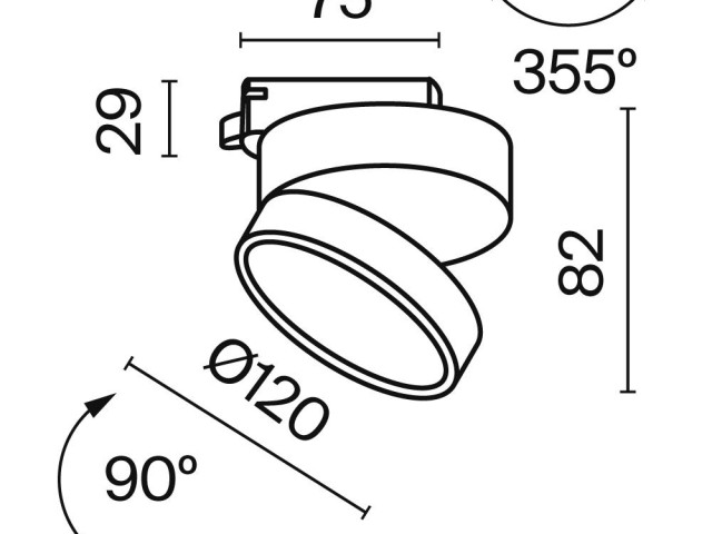 Трековый светильник Technical TR007-1-18W3K-W4K фото:5