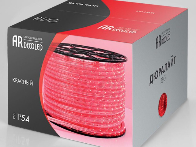 Дюралайт ARD-REG-FLASH Red (220V, 36 LED/m, 100m) (Ardecoled, Закрытый) фото:1