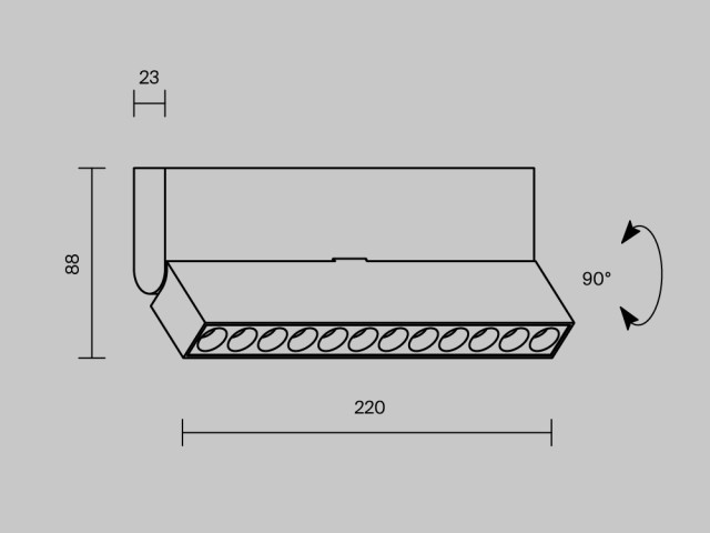 Потолочный светильник Technical C136CL-12W4K-B фото:5