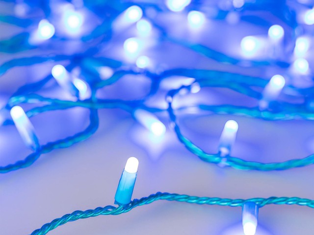 Светодиодная гирлянда ARD-STRING-CLASSIC-10000-BLUE-100LED-MILK-FLASH Blue (230V, 7W) (Ardecoled, IP65) фото:1