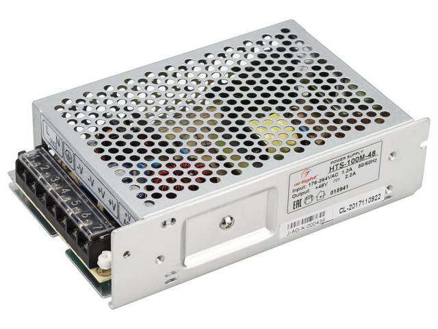 Блок питания HTS-100M-48 (48V, 2.2A, 100W) (Arlight, IP20 Сетка, 3 года) фото:1