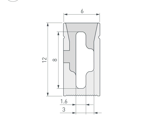 Силиконовый профиль WPH-FLEX-0612-SIDE-S8-10m WHITE (Arlight, Силикон) фото:2