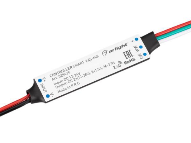 Контроллер SMART-K45-MIX (12-24V, 2x1.5A, 2.4G) (Arlight, IP20 Пластик, 5 лет) фото:3