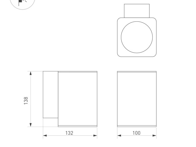 Светильник LGD-EVO-WALL-S100x100-12W Warm3000 (GR, 44 deg, 230V) (Arlight, IP54 Металл, 3 года) фото:3