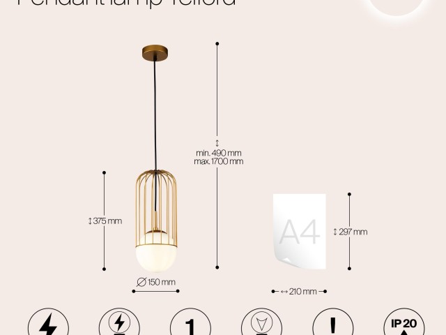 Подвесной светильник Maytoni P362PL-01G фото:18