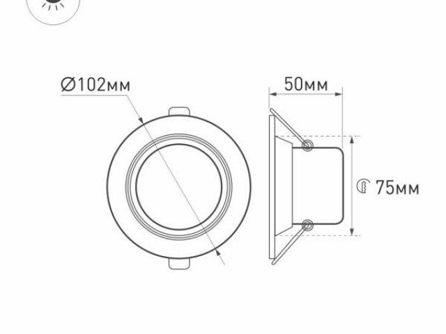 Светодиодный светильник LTD-70WH 5W Warm White 120deg (Arlight, IP40 Металл, 3 года) фото:11