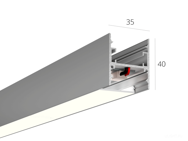 Линейный светильник HOKASU 35/40 U&D noPS (Anod/2000mm/LT70 — 4K/44W) фото:2