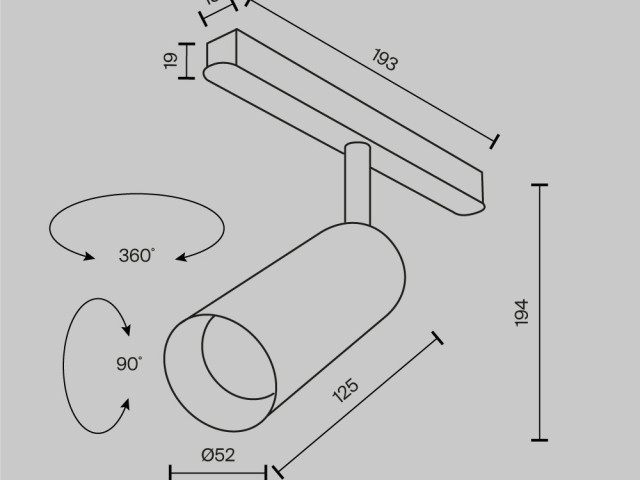 Трековый светильник Technical TR032-2-12W2.7K-M-B фото:2