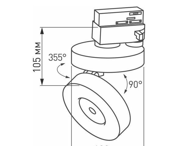 Светильник LGD-MONA-TRACK-4TR-R100-12W Warm3000 (BK, 24 deg) (Arlight, IP40 Металл, 3 года) фото:13