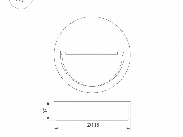 Светильник LTD-TRAIL-R115-4W Warm3000 (GR, 65 deg, 230V) (Arlight, IP65 Металл, 3 года) фото:4