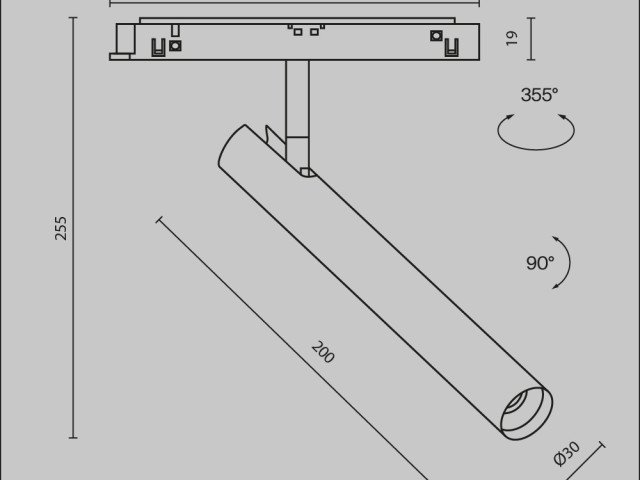 Трековый светильник Technical TR141-2-6W4K-M-BS фото:4