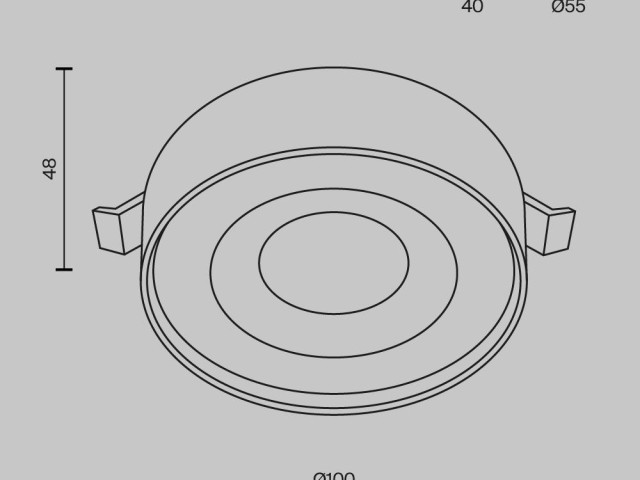 Встраиваемый светильник Technical DL035-2-L6B4K фото:2