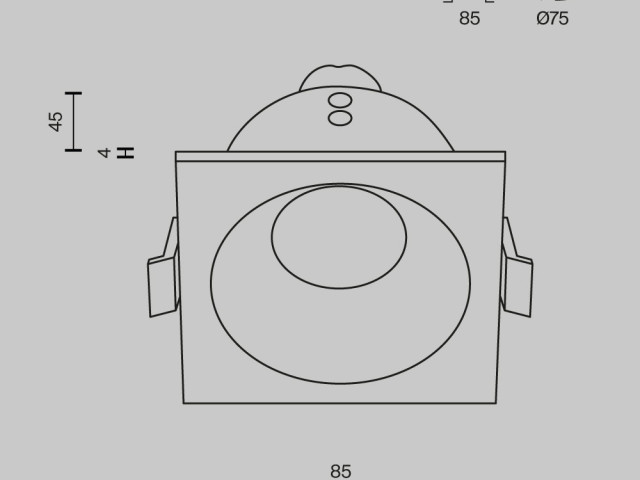 Встраиваемый светильник Technical DL033-2-01W-1(N) фото:9