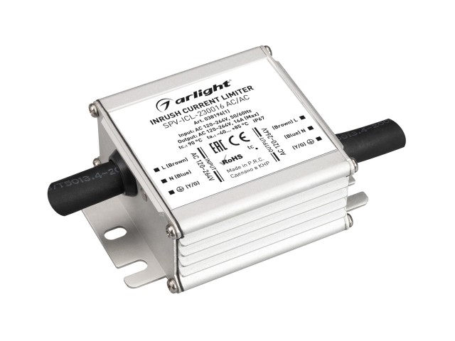Ограничитель пускового тока SPV-ICL-230016 AC/AC (120-264V, 16A) (Arlight, IP67 Металл, 5 лет) фото:1