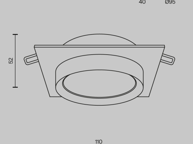Встраиваемый светильник Technical DL086-GX53-SQ-BW фото:1
