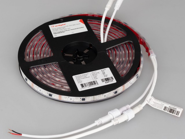 Лента герметичная SPI-PFS-B60-12mm 12V RGB-PX3-BPT (12 W/m, IP68, 5060, 5m) (Arlight, бегущий огонь) фото:6