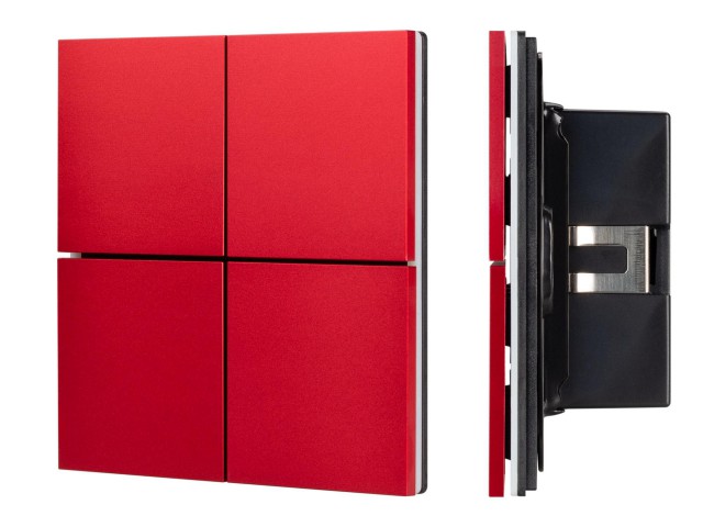 INTELLIGENT ARLIGHT Кнопочная панель KNX-304-23-IN Rose Red (BUS, Frameless) (IARL, IP20 Металл, 2 года) фото:2