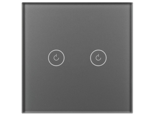 Выключатель сенсорный SWT-OMALI-S02-ZB-GR (250V, 10A, Zigbee) (Arlight, Стекло) фото:2