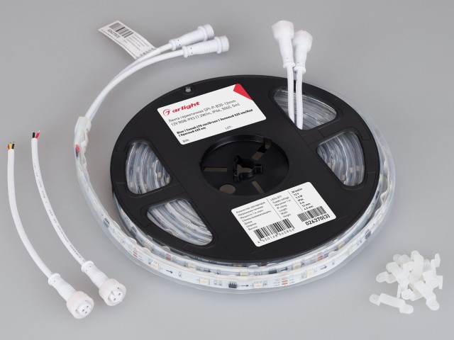 Лента герметичная SPI-P-B30-12mm 12V RGB-PX3 (7.2W/m, IP66, 5060, 5m) (Arlight, бегущий огонь) фото:8