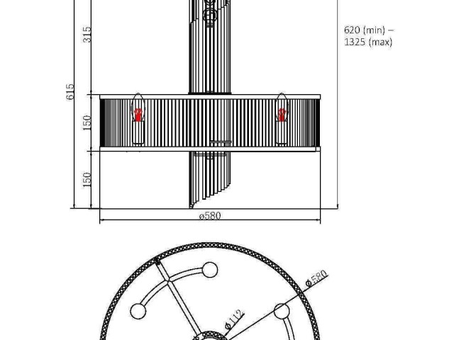 Подвесной светильник Maytoni MOD174PL-06G фото:12