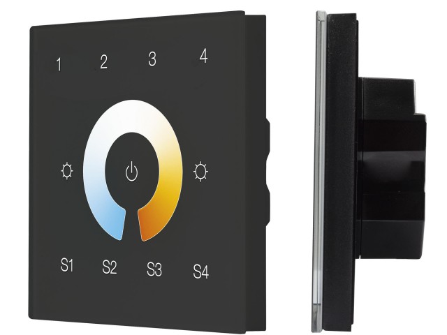 INTELLIGENT ARLIGHT Сенсорная панель DALI-901-11-4G-4SC-MIX-DT8-IN Black (BUS/230V) (IARL, IP20 Пластик, 3 года) фото:2