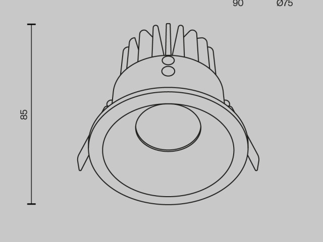 Встраиваемый светильник Technical DL034-01-12W2.7K-B фото:66