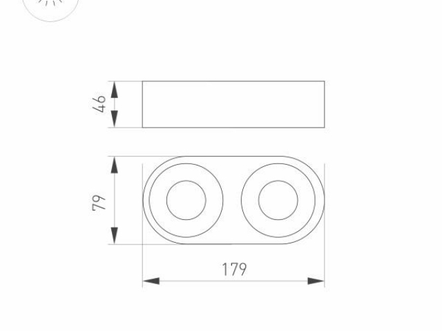 Корпус PLURIO-BASE-SURFACE-RS179x78 (BK, 1-2, 200mA) (Arlight, IP20 Металл, 3 года) фото:3