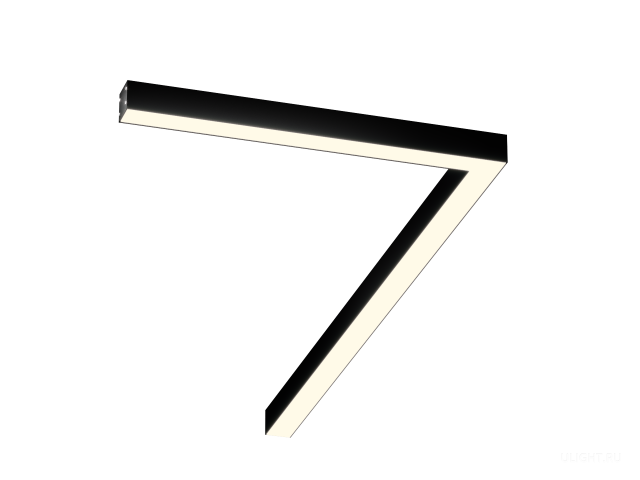 Светильник Угол S50 (RAL9005/625x1250mm/LT70 — 3K/39W) фото:1