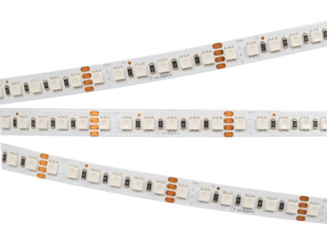 Лента RT 2-5000 24V RGB 10mm (4040, 120 LED/m, LUX) (Arlight, 13.2 Вт/м, IP20) фото:10