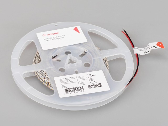 Лента MICROLED-M182-4mm 24V Warm3500 (10 W/m, IP20, 2216, 5m) (Arlight, узкая) фото:1