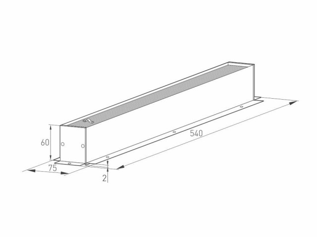 Трек встраиваемый MAG-TRACK-4560-F-540 (BK) (Arlight, IP20 Металл, 5 лет) фото:1