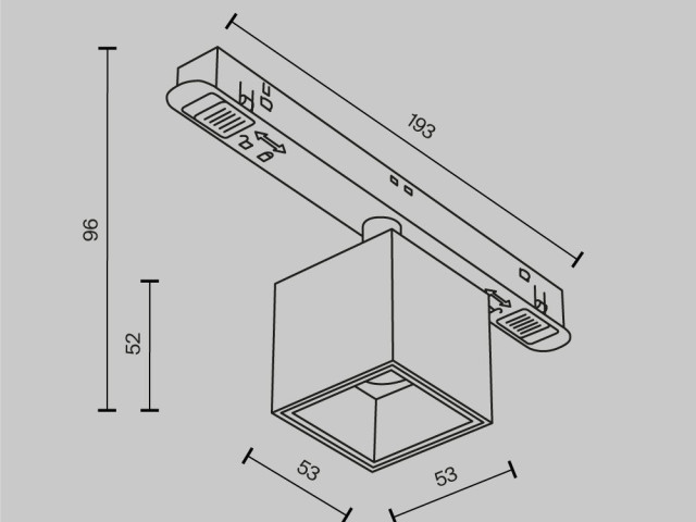 Трековый светильник Technical TR133-2-7W4K-BS фото:9